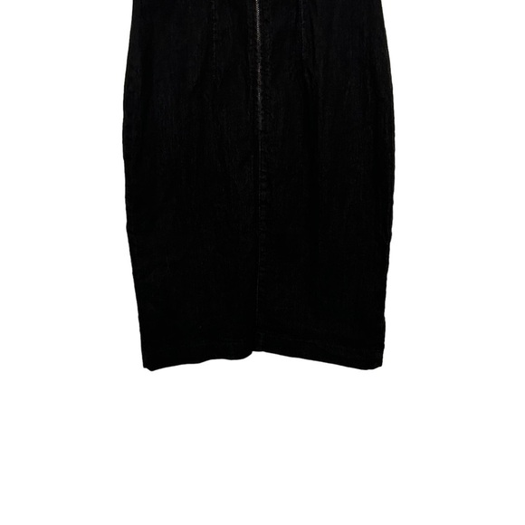 Prairie UnderGround Black Denim “Critical Line” Sheath/Bodycon Dress #898 Sz XS - Picture 8 of 12